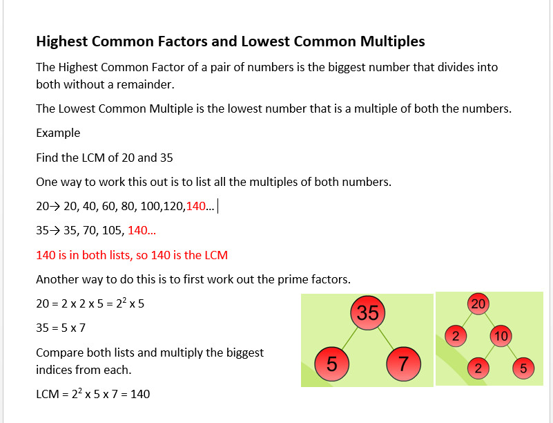 highest-common-factors-and-lowest-common-multiples
